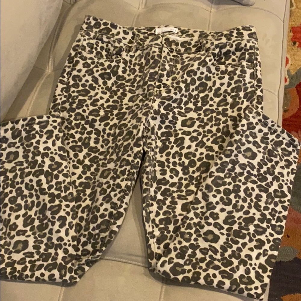 LOFT leopard jeans
